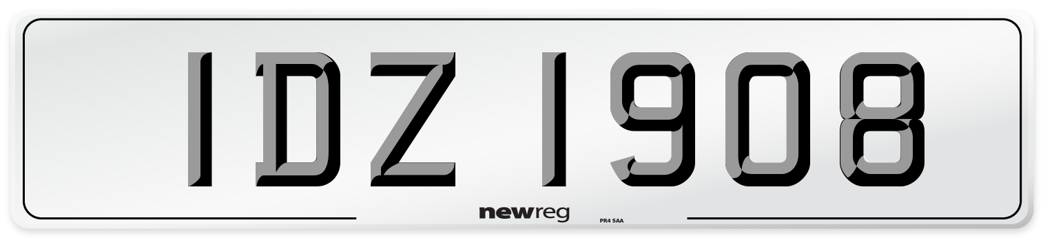 IDZ 1908 Number Plate from New Reg
